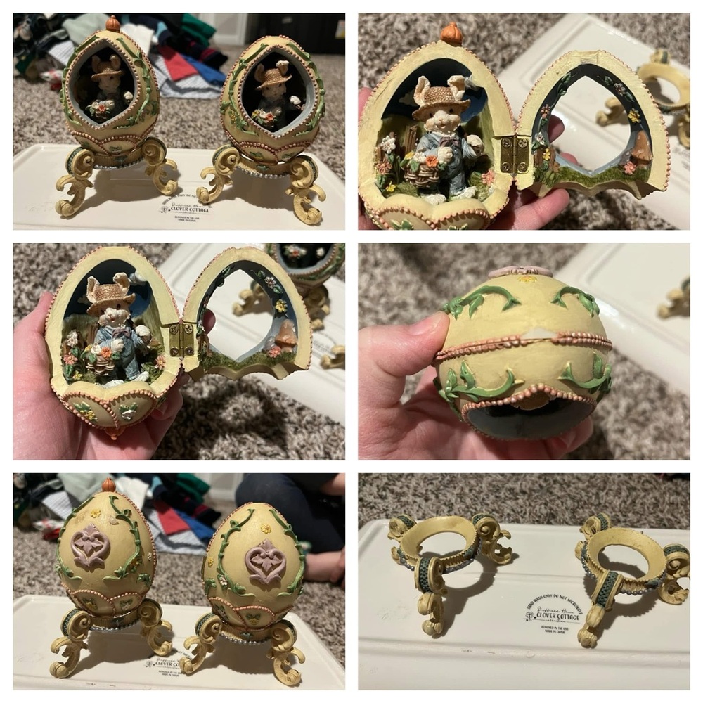 Set of 2 Decrative Easter Eggs